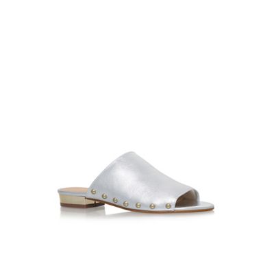 Silver 'Kammie' flat sandals